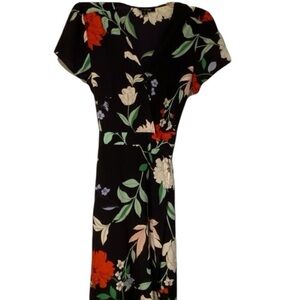 Yumi Kim Women’s Paradise Pretty Wrap Silk Midi Floral Dress medium